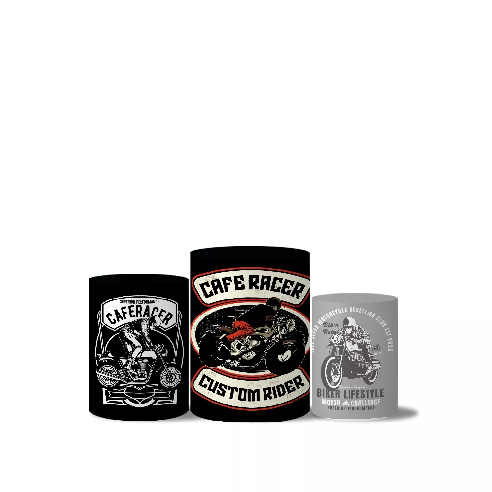 Trio Capas Cilindro Tema Cafe Racer | ESTAMPARIA NET