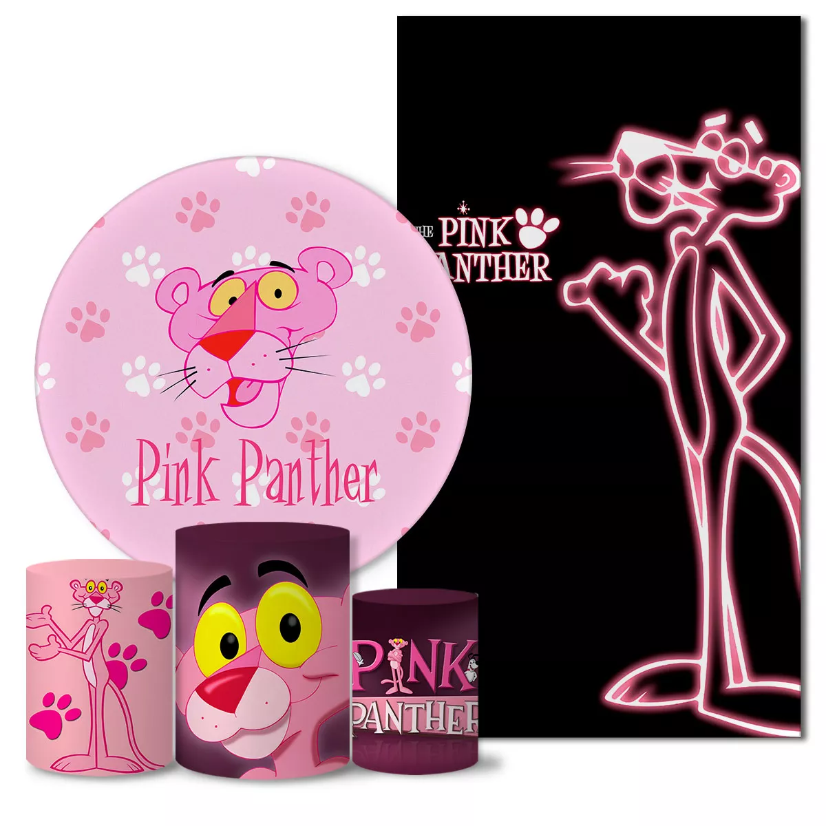 Trio Capas + Painéis Casado Pantera Cor de Rosa Veste Fácil ...