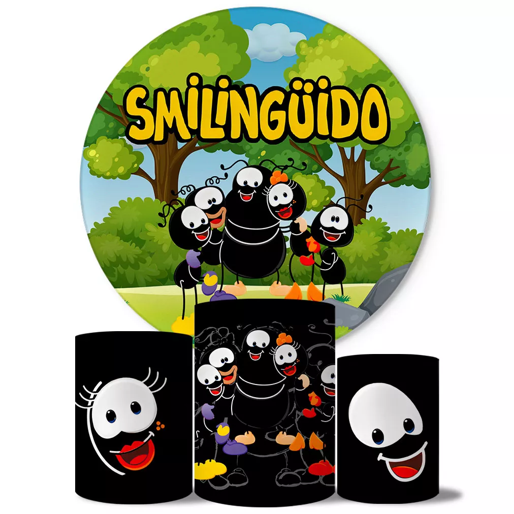 Trio Capas Cilindros + Painel Tema Smilingüido Veste Fácil | ESTAMPARIA NET