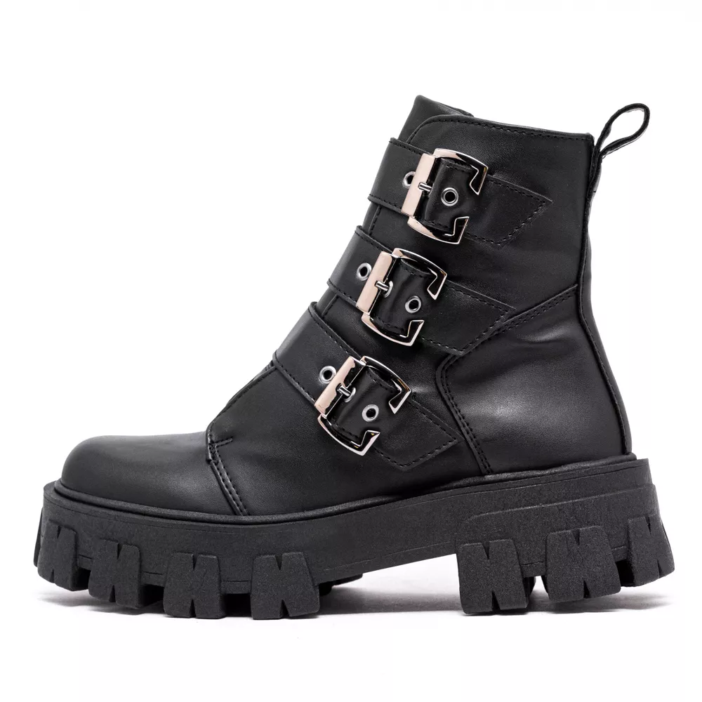 Coturno Tratorado Ravena - Estilo Veggie - Preto | ESTILO VEGGIE SHOES