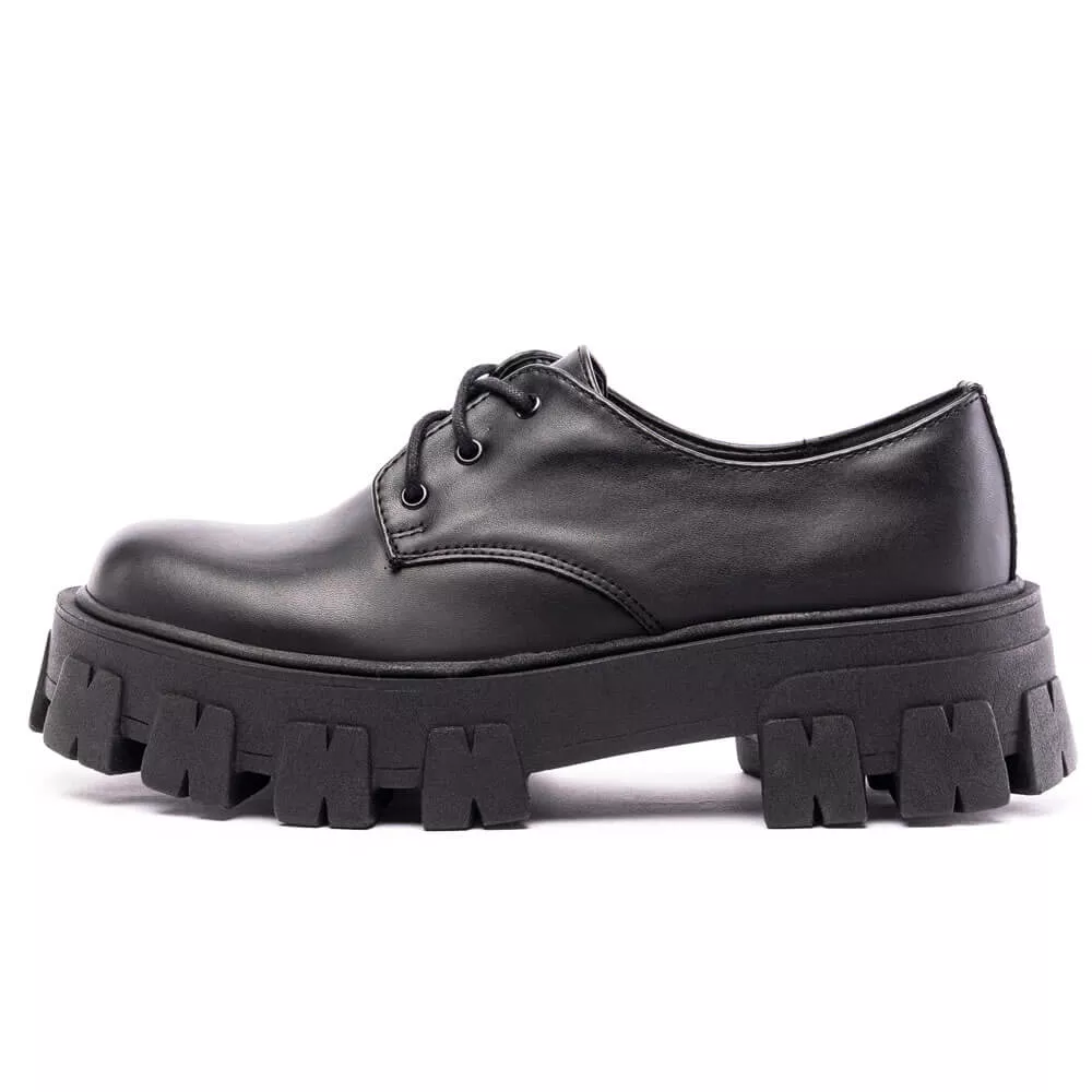 Sapato Oxford Tratorado Estilo Veggie Rebeca Preto | ESTILO VEGGIE