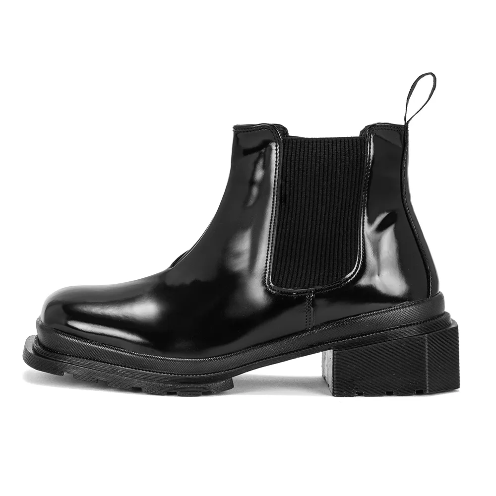 Bota Chelsea Cano Baixo Toledo Veniz Preto | ESTILO VEGGIE SHOES