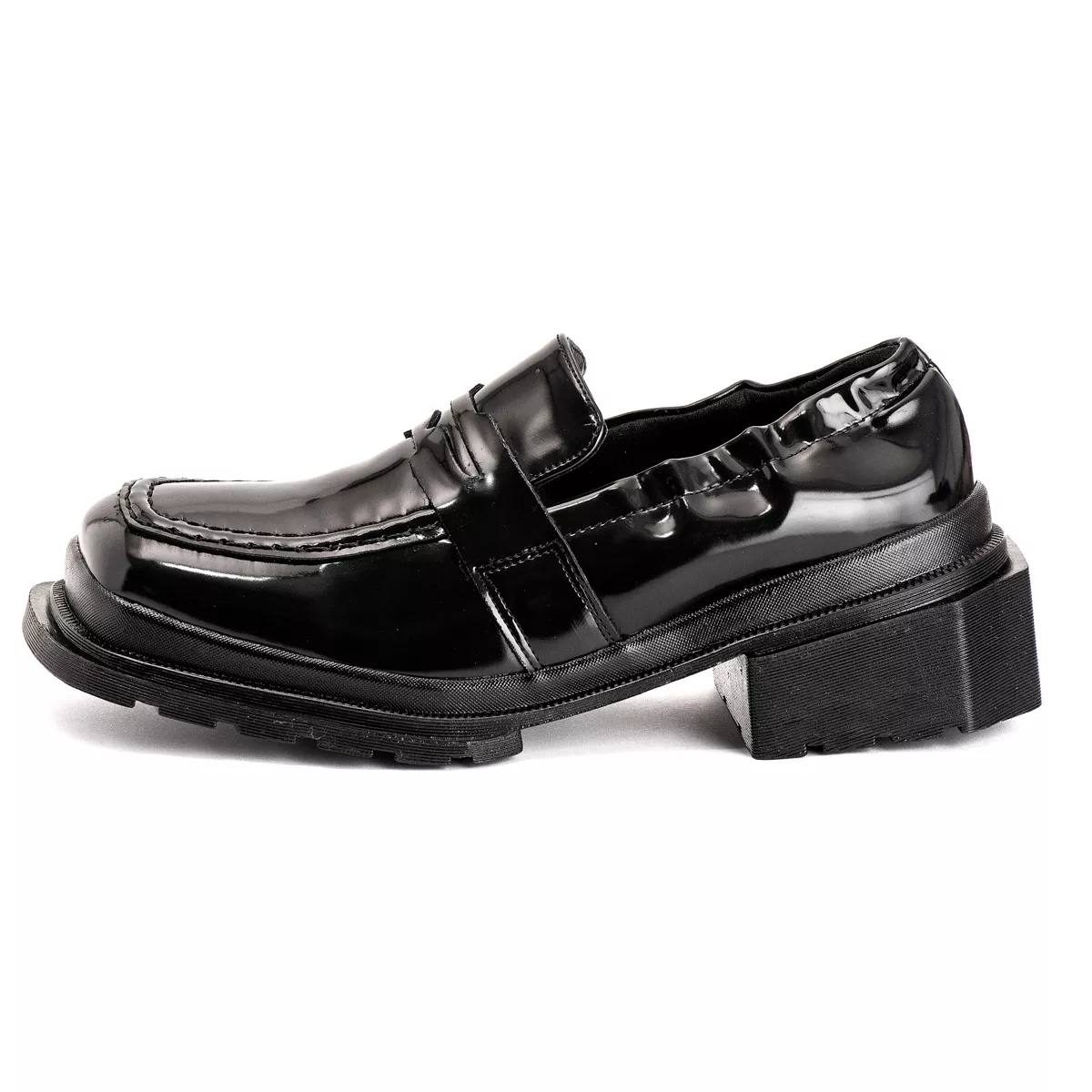 Sapato Mocassim Cano Canelado Sevilha Verniz Preto | ESTILO VEGGIE