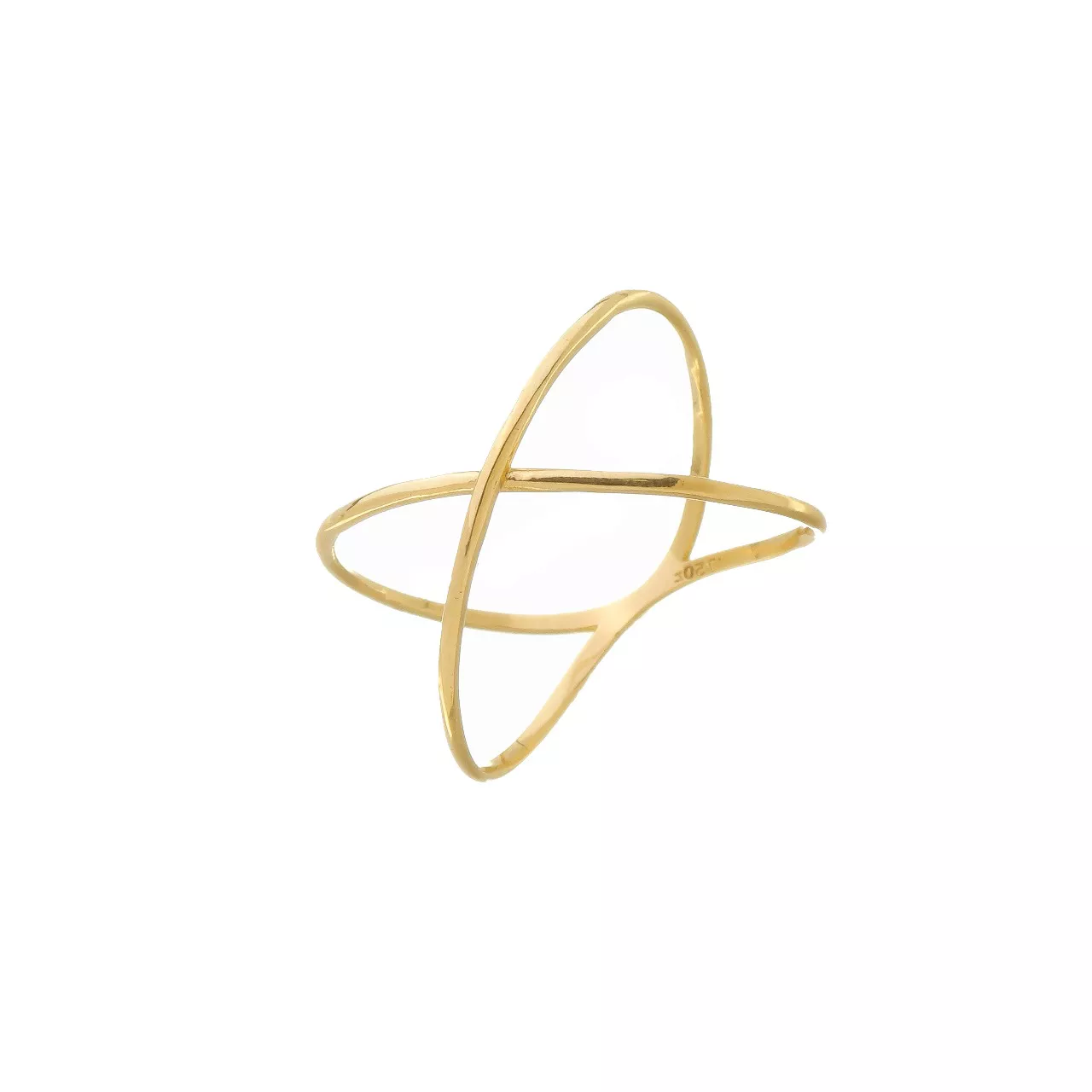 Anel De Ouro 18k X Cruzado | Fábrica do Ouro