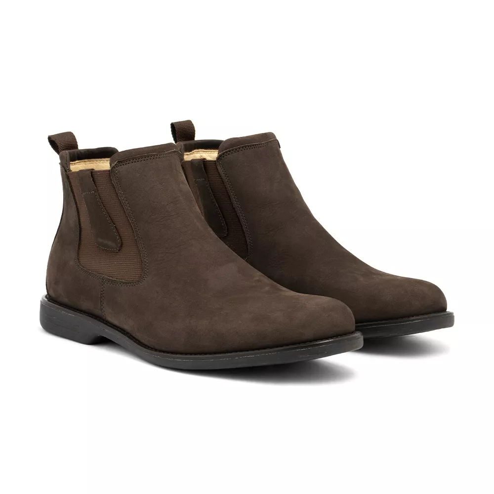 Botina Masculina Andaluz Nobuck Café | FERRAGON BOOTS