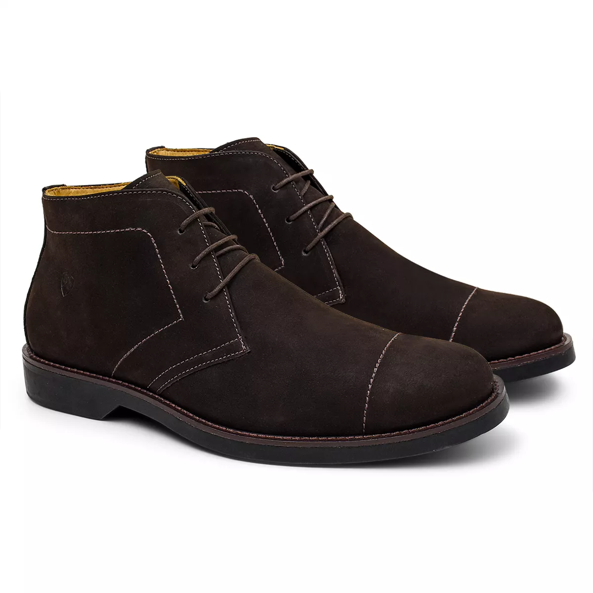 Bota Masculina Angus Nobuck Café | FERRAGON BOOTS