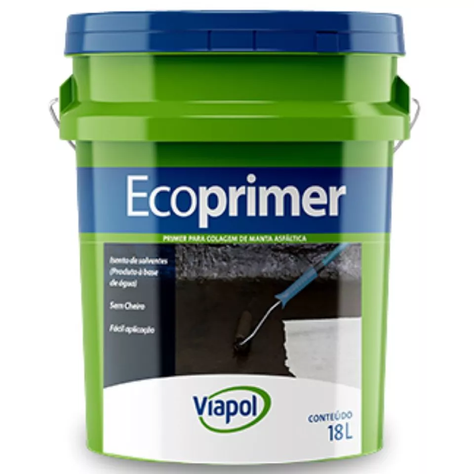 ECOPRIMER BALDE 18 LITROS VIAPOL | FLUZÃO CONSTRUÇÃO