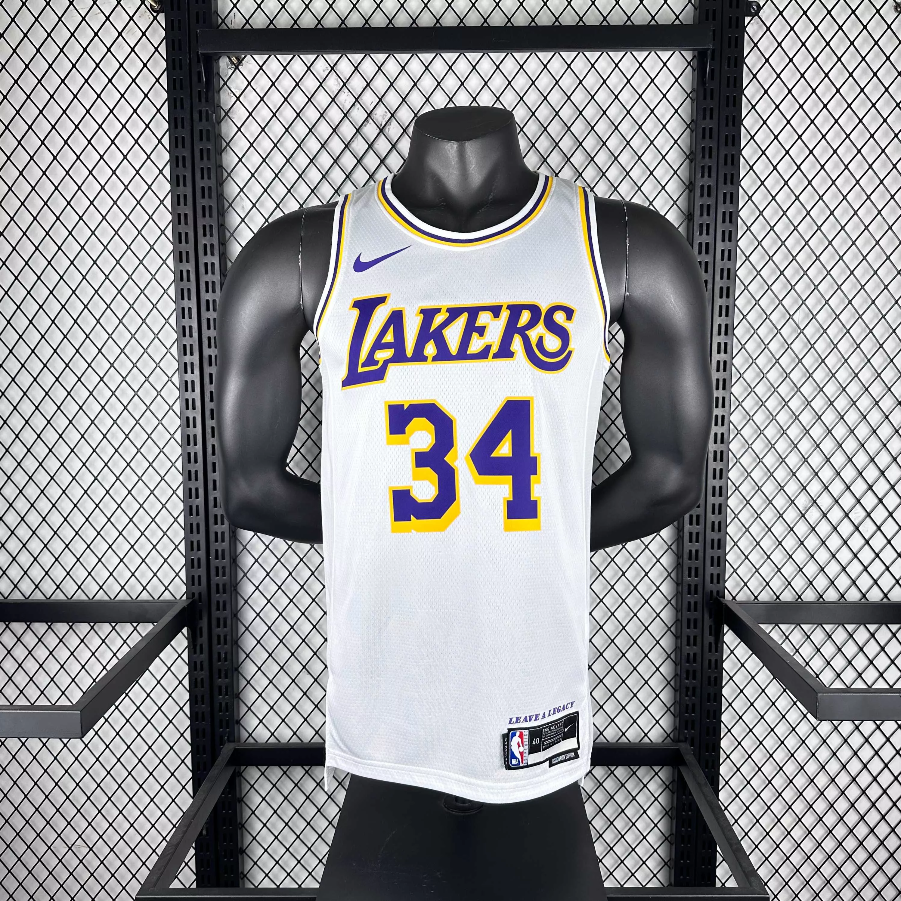 NBA Lakers o'neal 34 Branca - Silk | FUTCAMISA