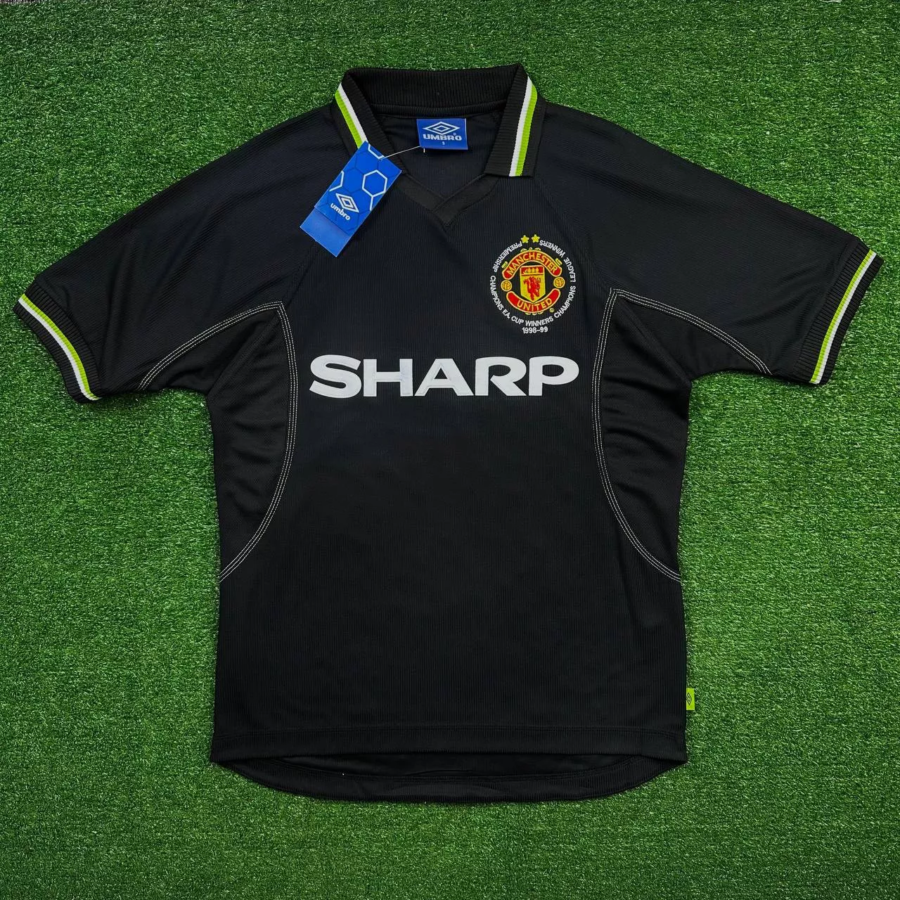 Camisa Retrô Manchester United Third III 98/99 - Preta - Masculina
