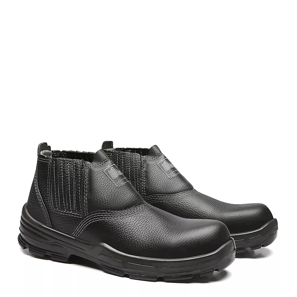 コッタ BOTINA PRETA ELASTICO COURO BICO COMPOSITE PU BIDENSIDADE | FUJIWARA
