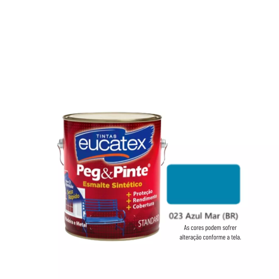 EUCATEX PEG & PINTE ESM BRIL AZUL MAR 3,6 L | GS TINTAS
