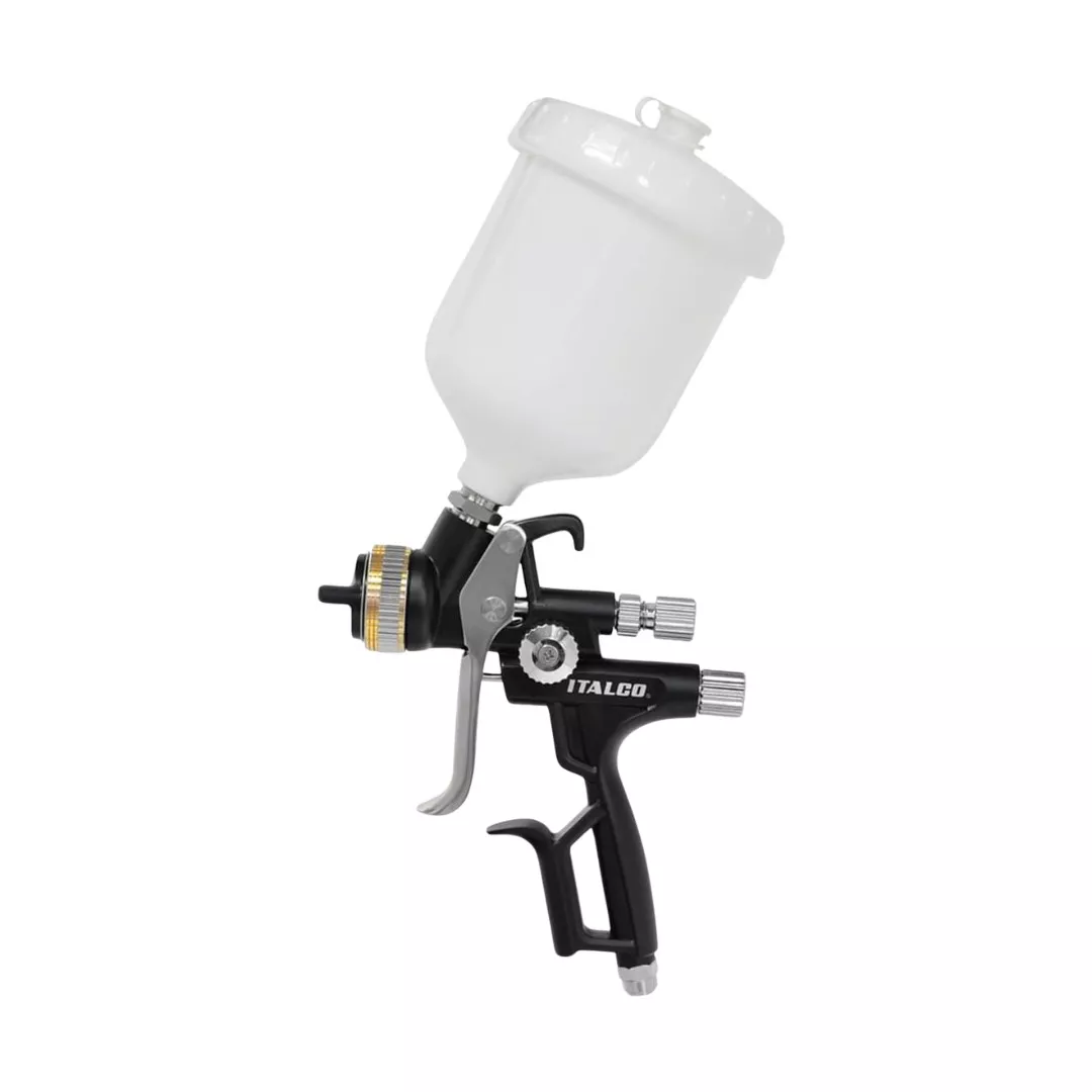 ITALCO GLOSS X1 HVLP PISTOLA PINTURA 1,4MM, 600ML PRETA | GS TINTAS