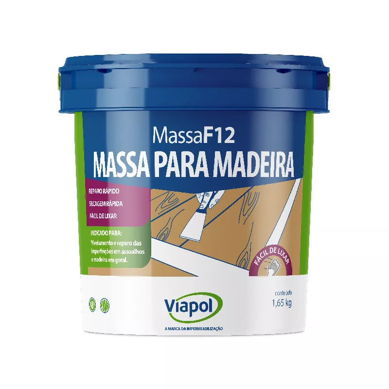 MASSA F-12 IMBUIA 1,65KG VIAPOL | Impermix | Materiais de Construção