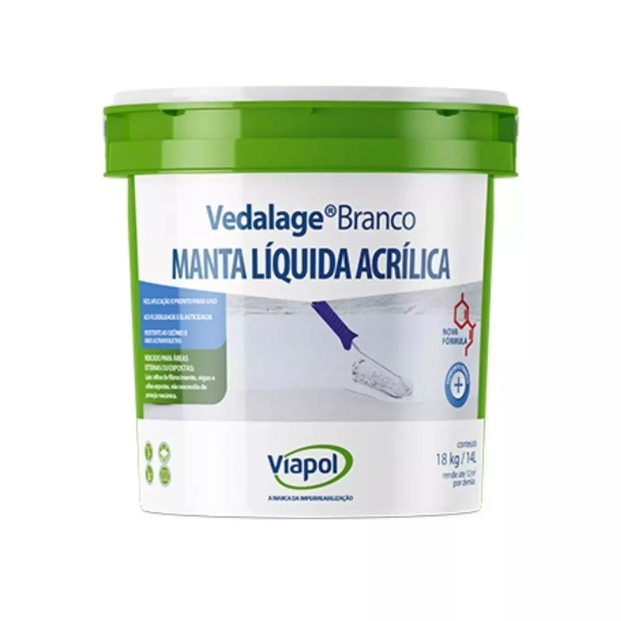IMPERMEABILIZANTE MANTA LIQUIDA VEDALAGE BRANCO 2,85L VIAPOL | Impermix ...