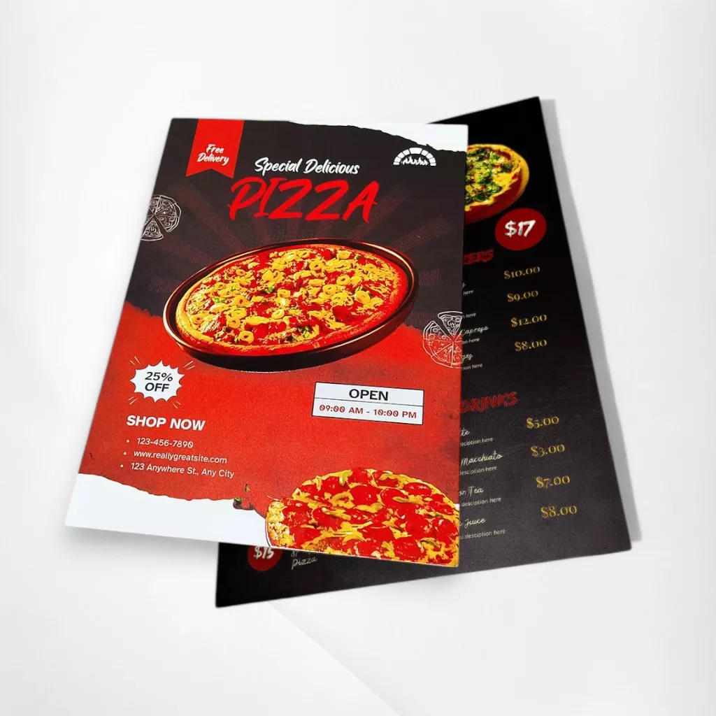 Cardápio Personalizado em PVC - 1mm - Tamanho A3 - Verniz Localizado ...