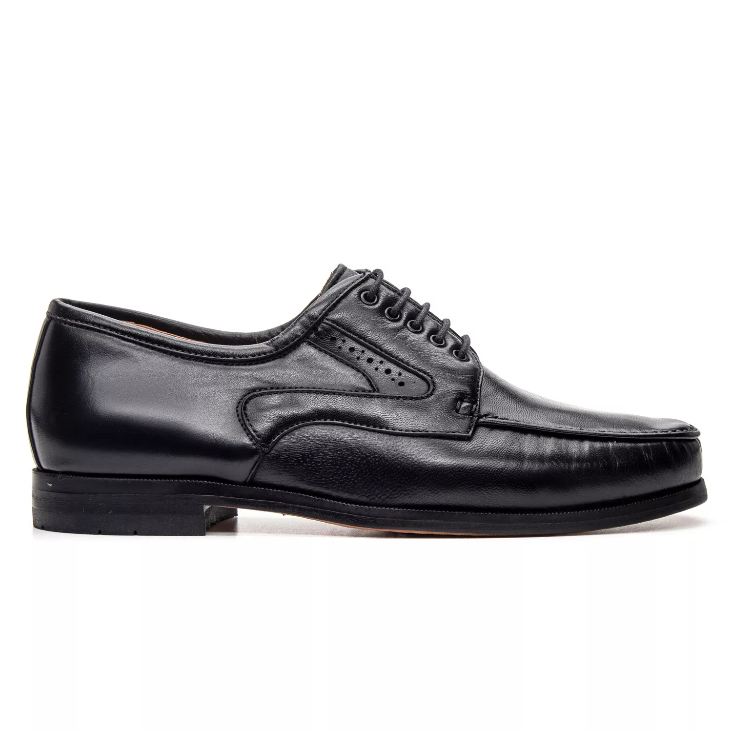Clássico Mocassim Preto 085 Com cadarço