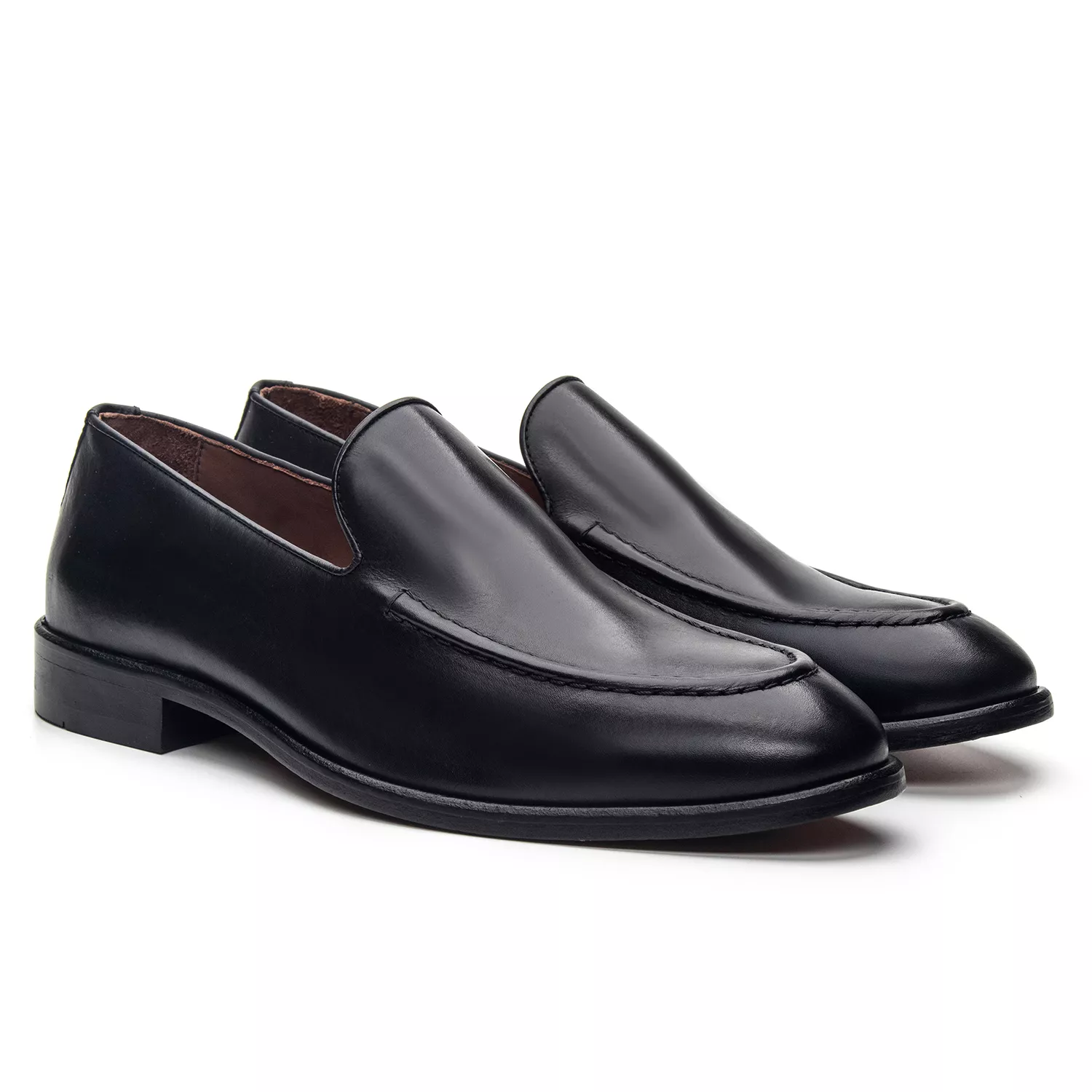 Mocassim Masculino Livorno Preto Solado de Couro