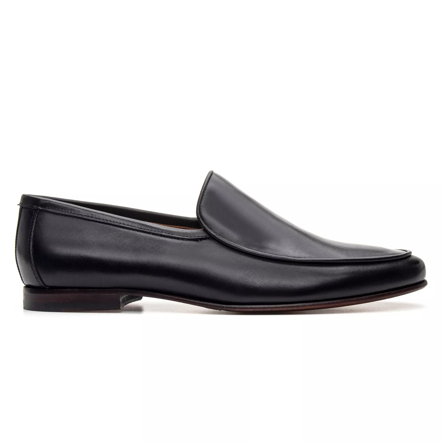 Mocassim Masculino de Couro Preto 194048
