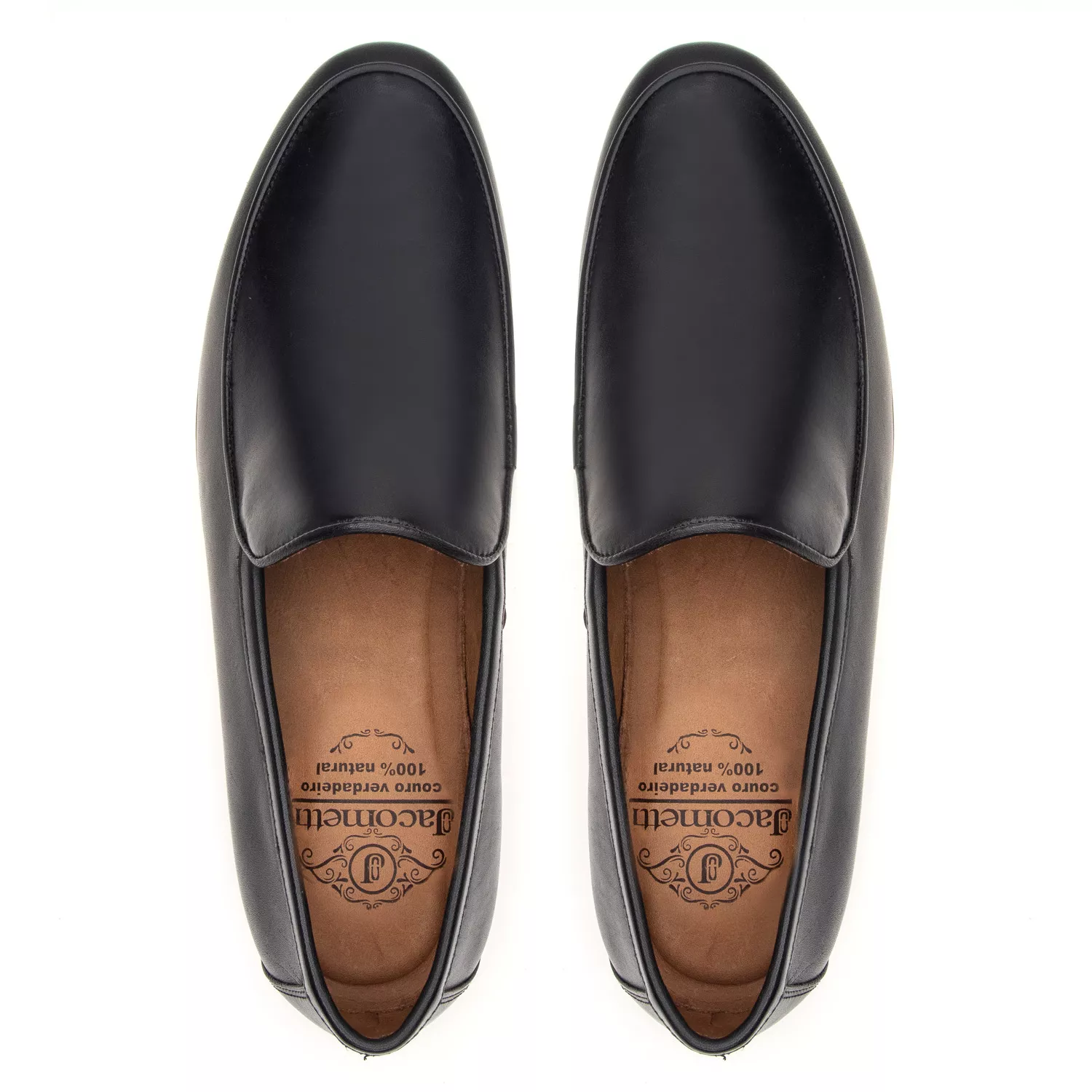 Mocassim Masculino de Couro Preto 194048