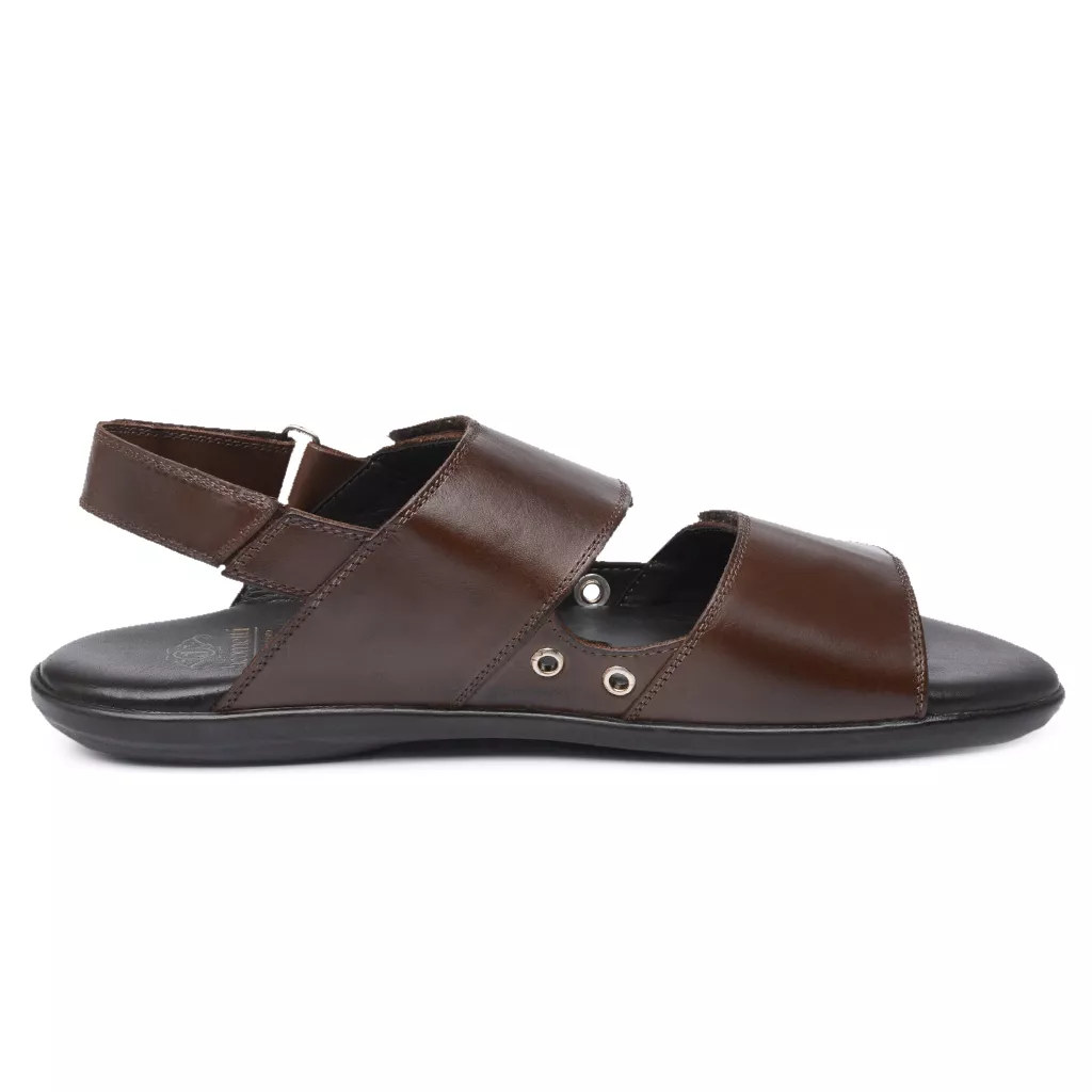 Sandália Masculina de Couro Café 3207