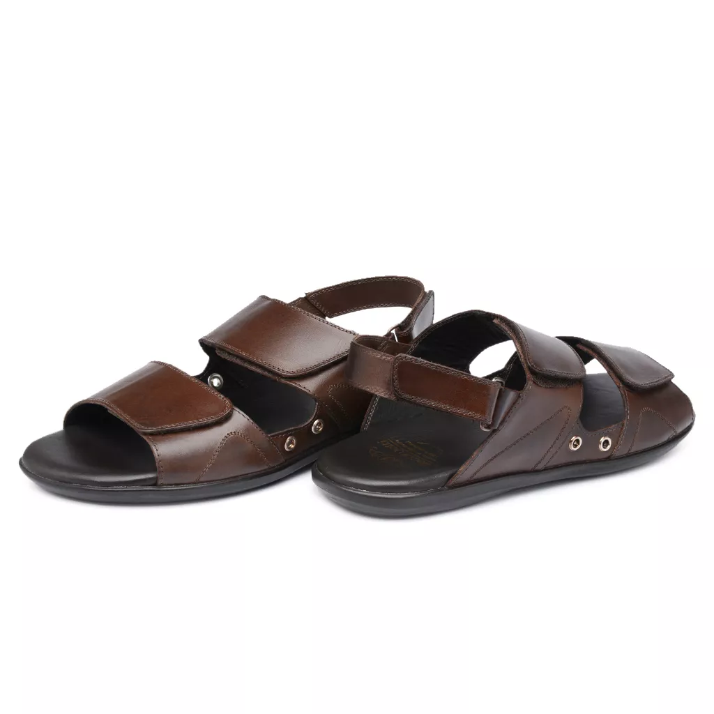 Sandália Masculina de Couro Café 3207