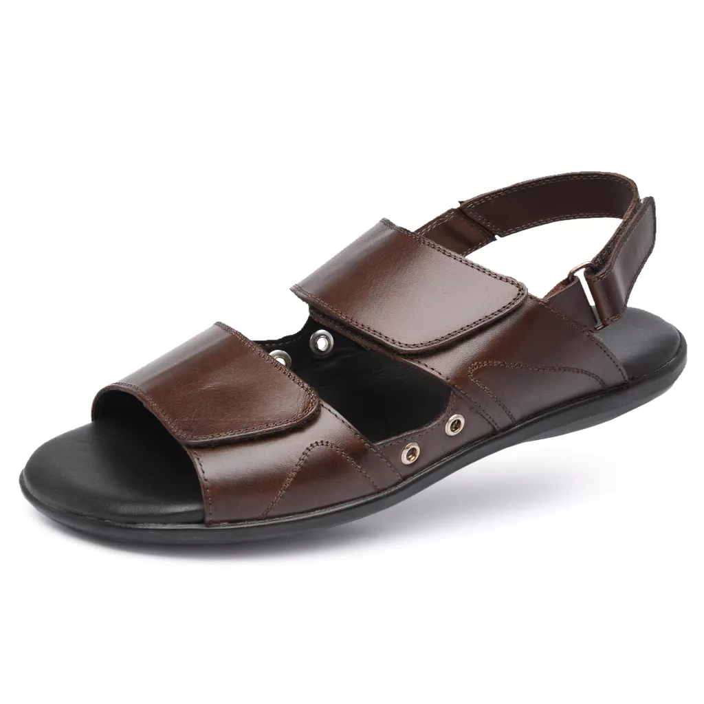 Sandália Masculina de Couro Café 3207