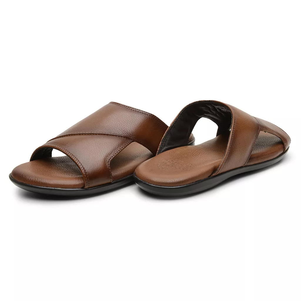 Sandália Masculina em Couro Bronze 3247