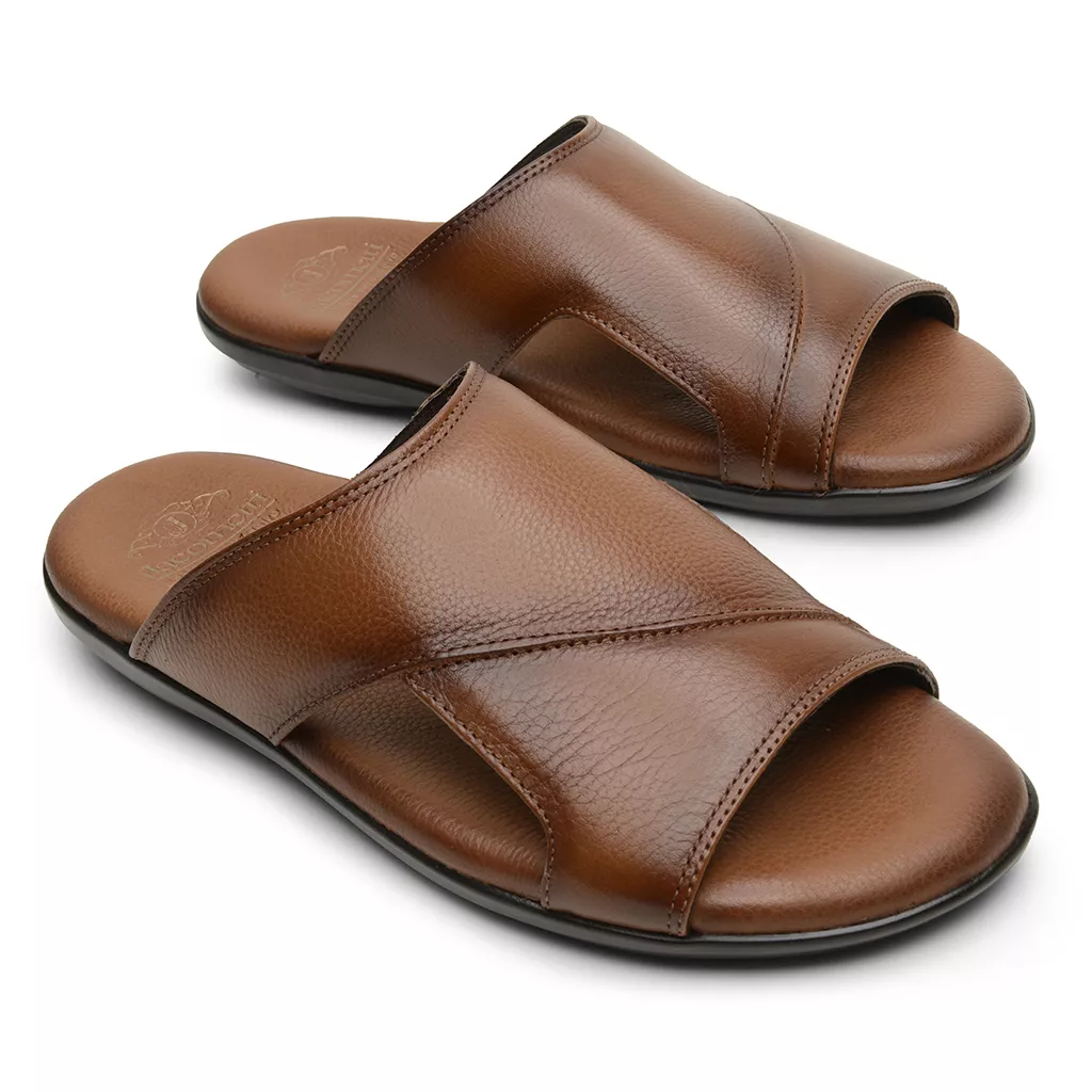 Sandália Masculina em Couro Bronze 3247