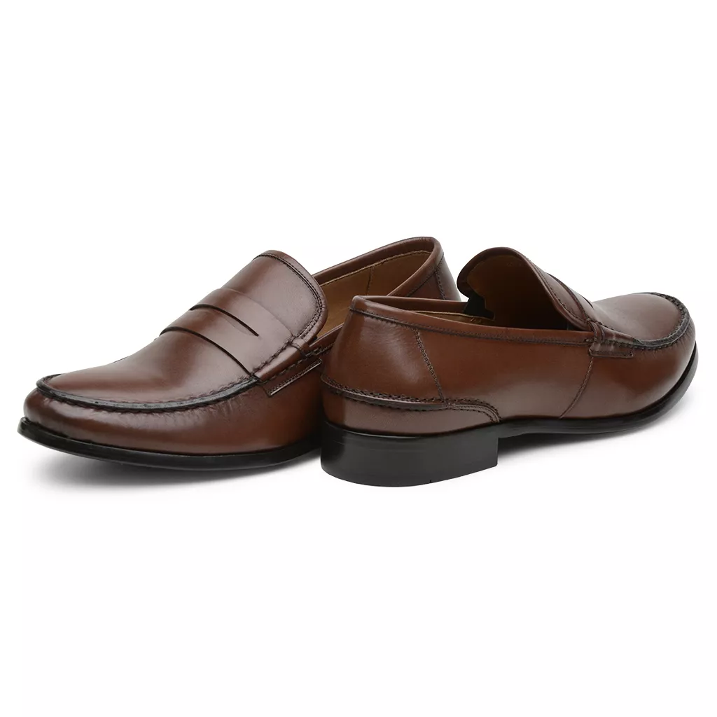 Mocassim Argentino Masculino de Couro Havana 4304