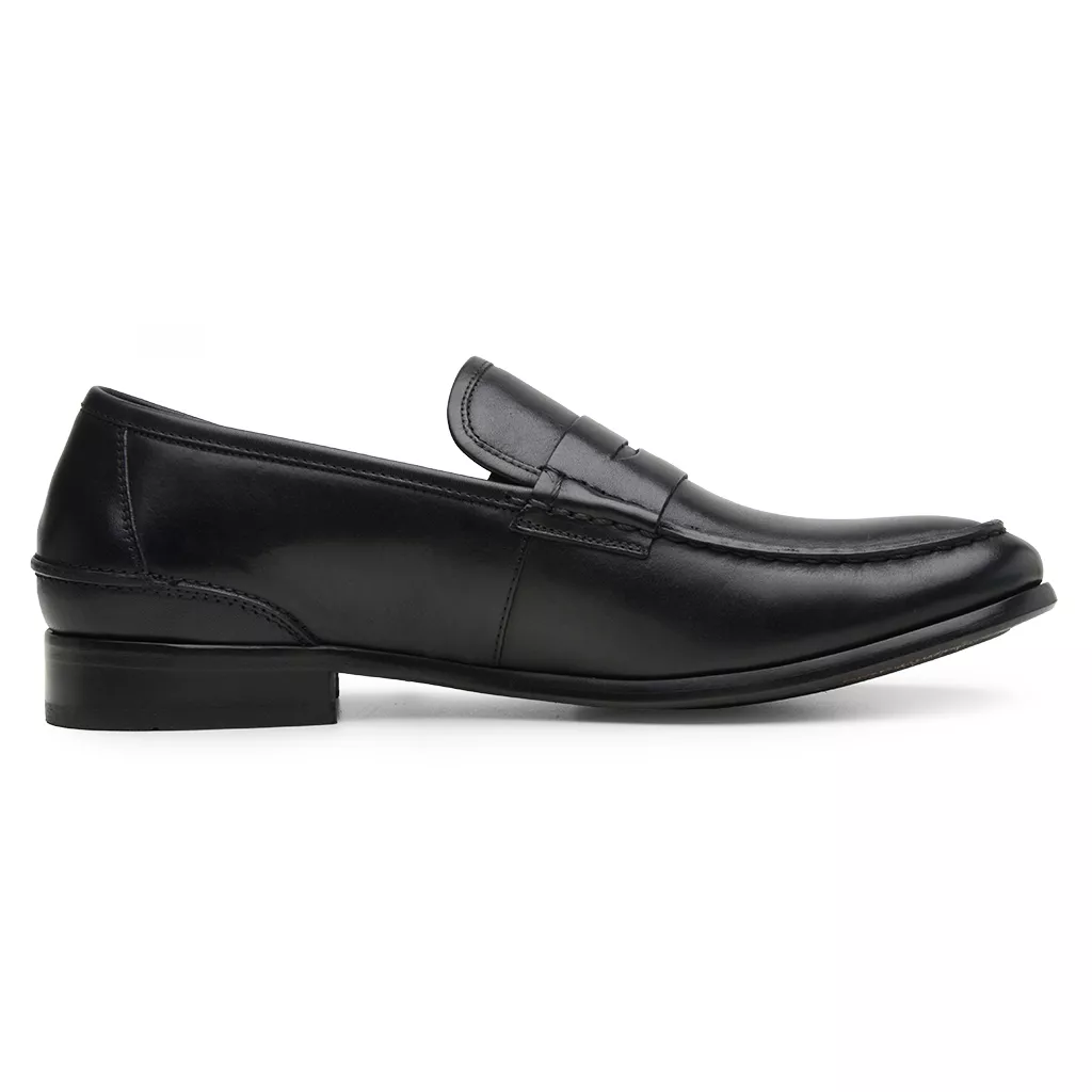 Mocassim Argentino Masculino de Couro Preto 4304