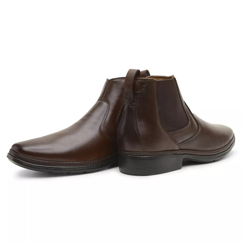 Bota Masculina Conforto com Elástico 4914 Café