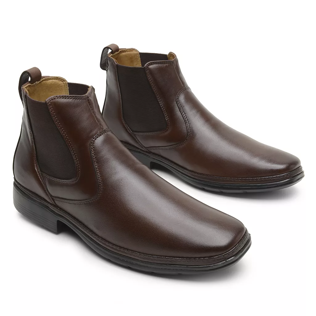 Bota Masculina Conforto com Elástico 4914 Café