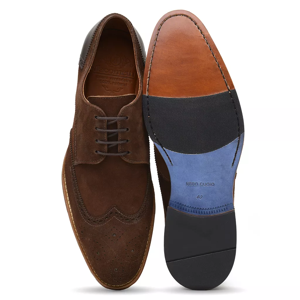 Sapato Masculino Casual Camurça Café D09