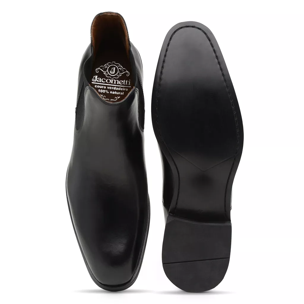 Bota Masculina Chelsea Preta D13