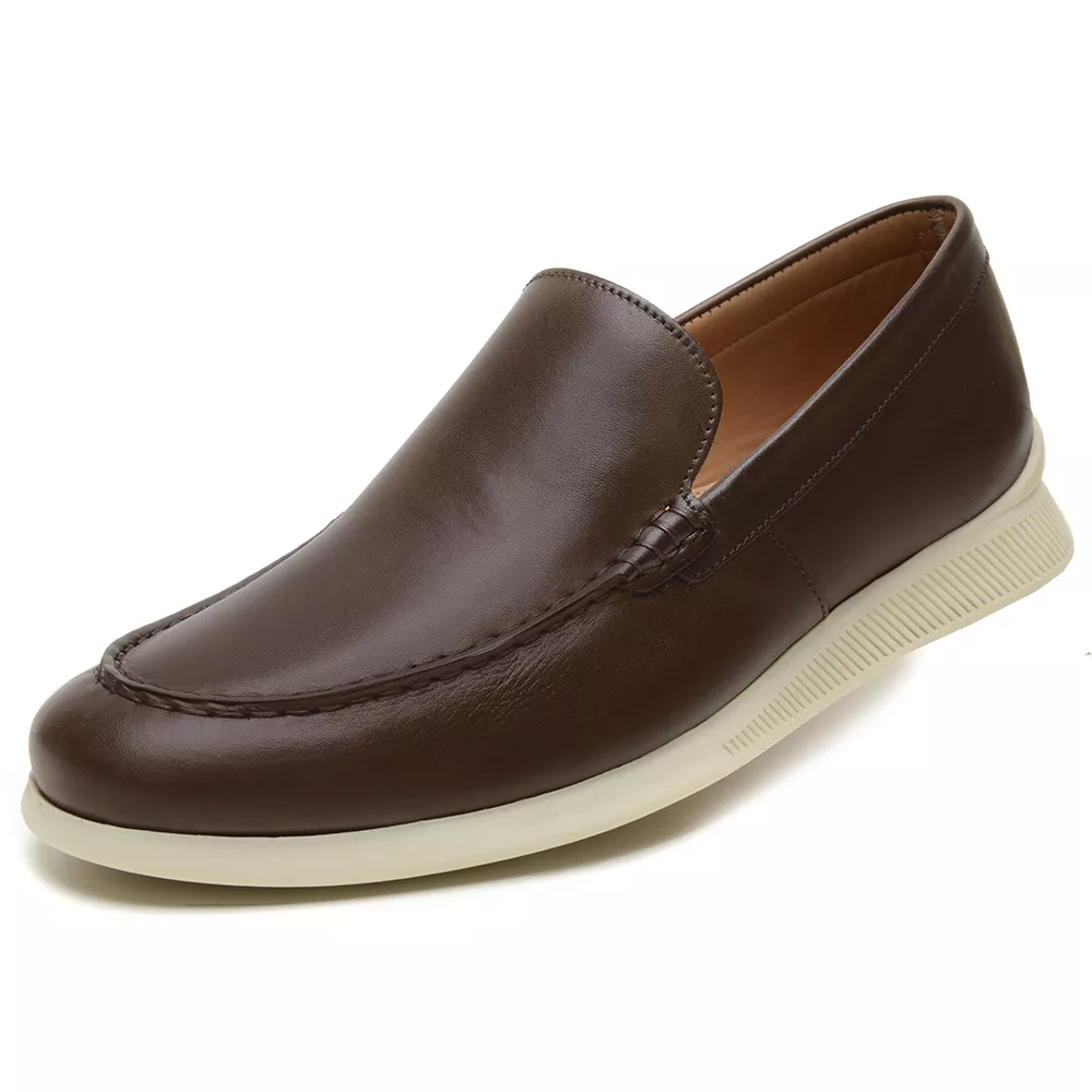 Mocassim Casual Masculino Chocolate FLW002