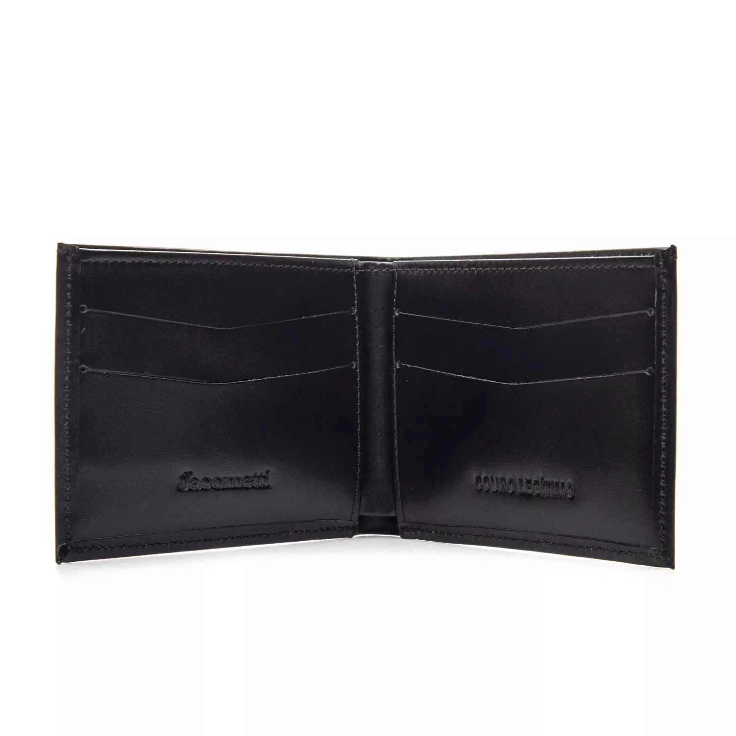 Carteira Masculina Porta Cartão de Couro 5015 Preta