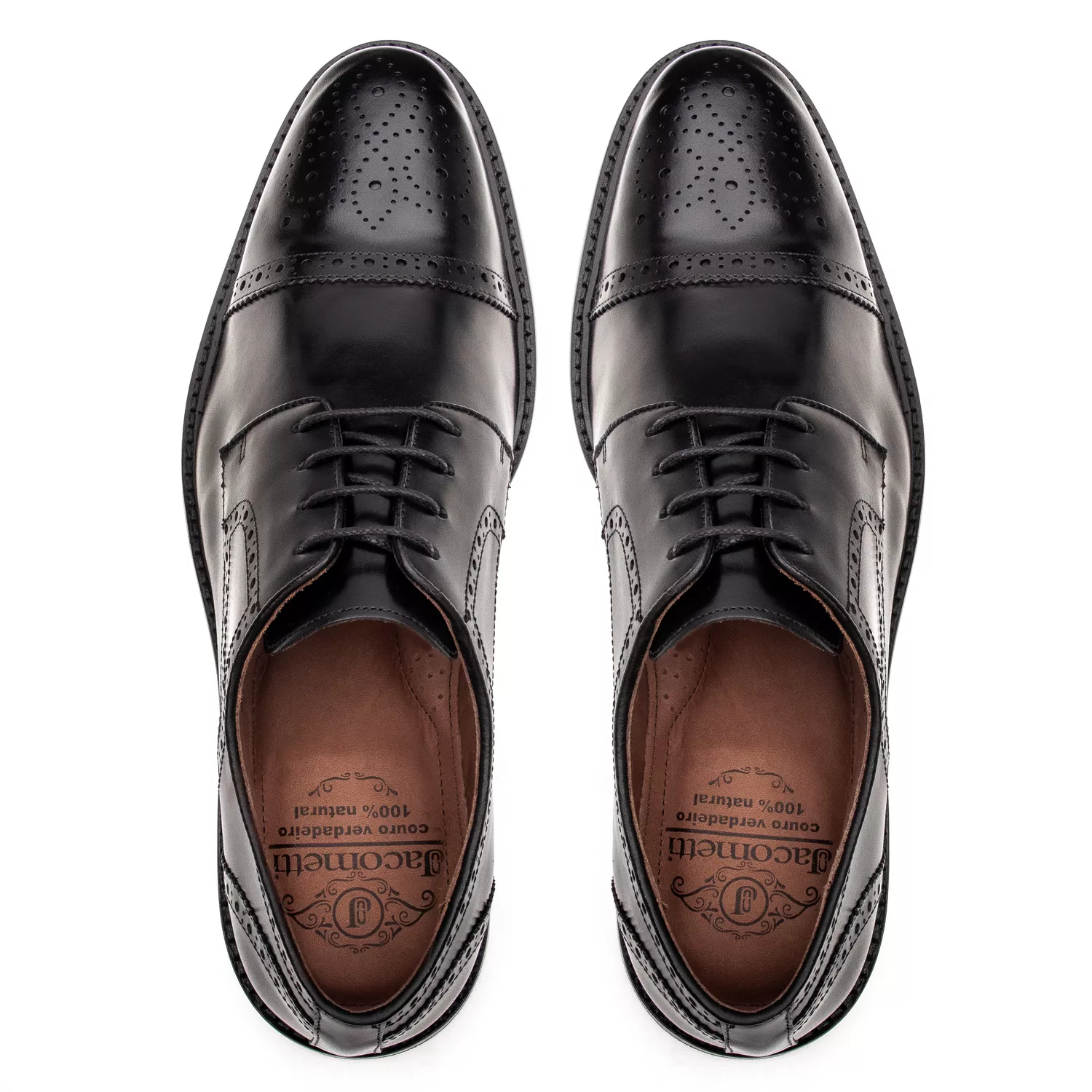 Sapato Derby Brogue Treviso Preto 