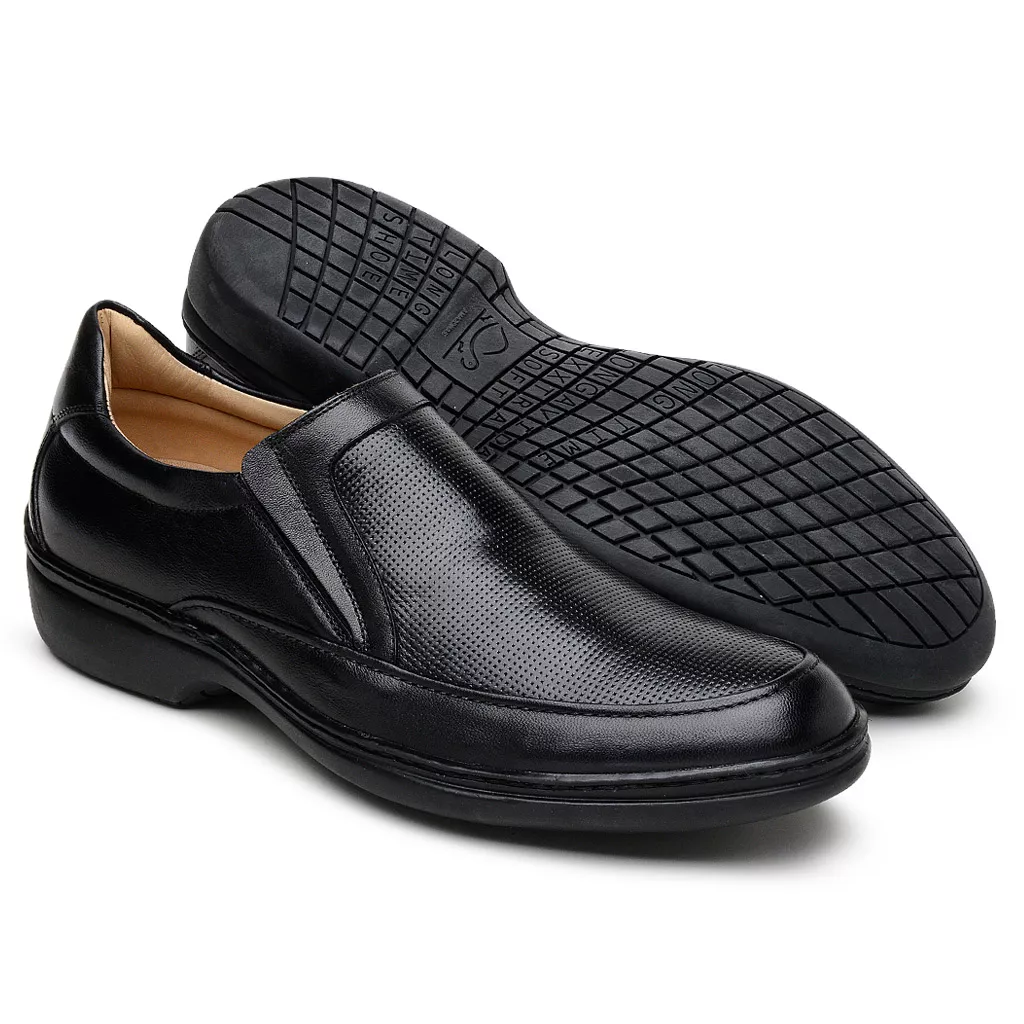 Sapato Casual Masculino Long Time Preto SC04