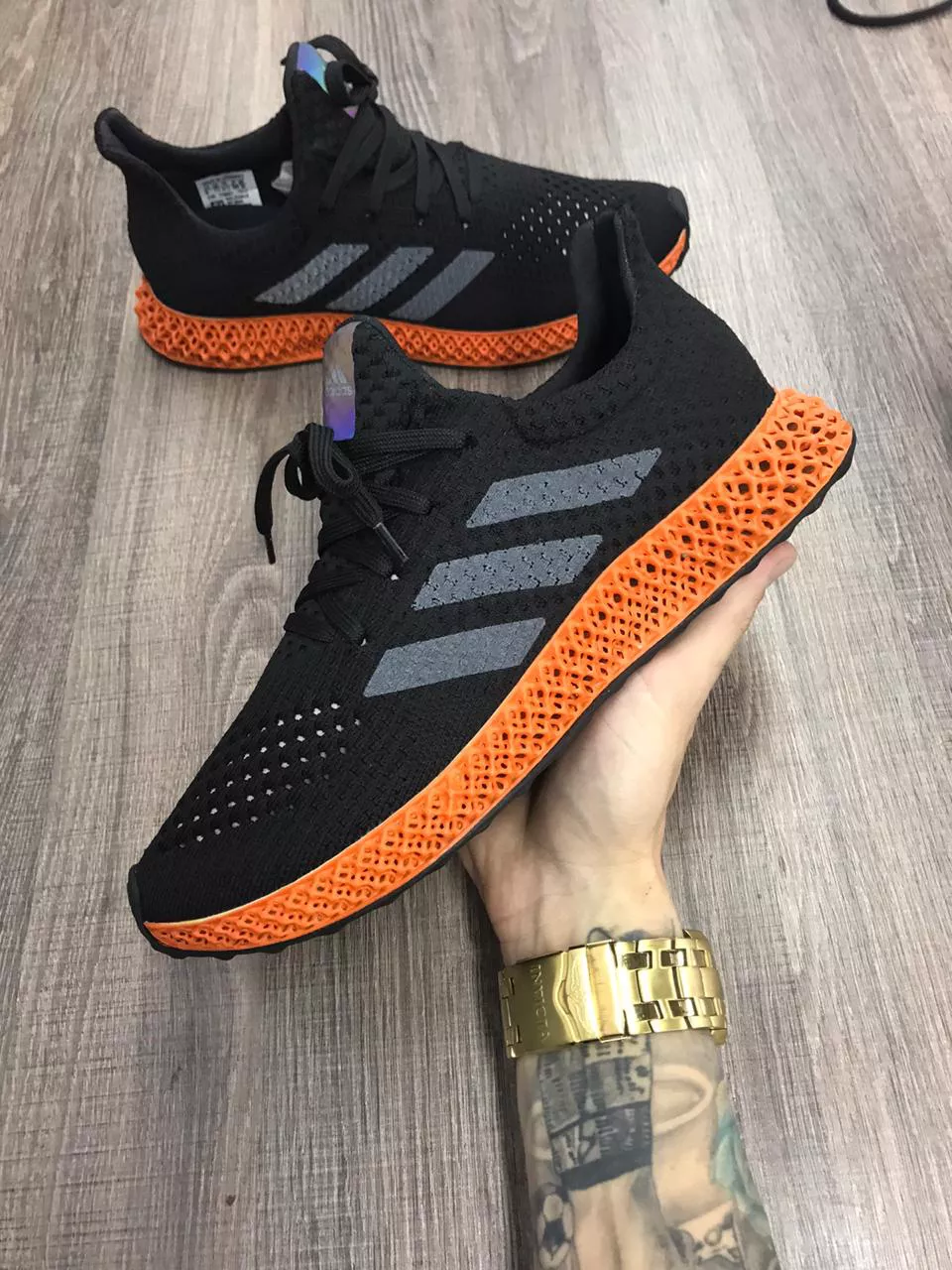Tênis Adidas Futurecraft 4 D Preto/Laranja | LA CASA DO DROP