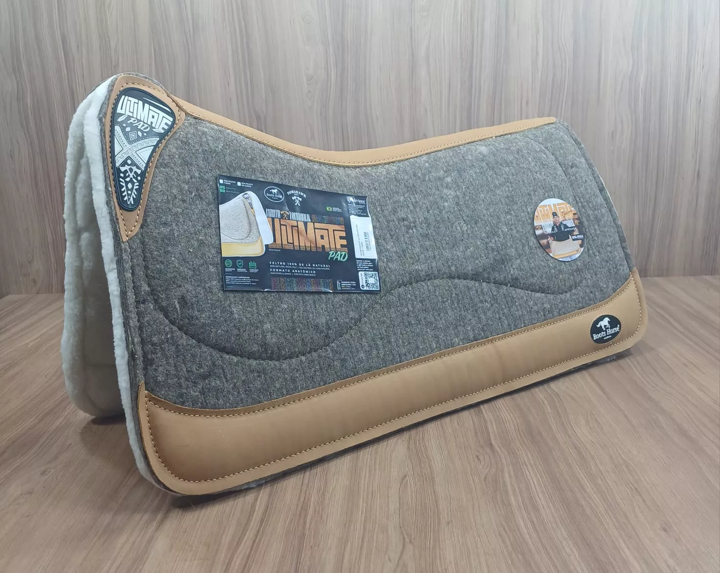 Manta Boots Horse Laço Ultimate Pad Wool Cinza Pelego 8087