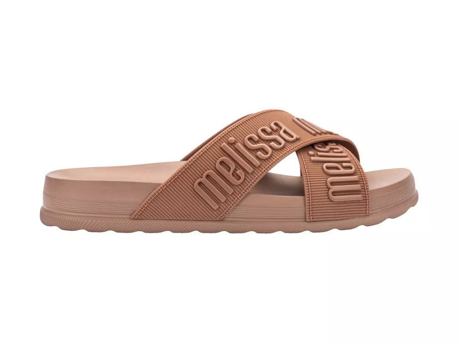 Melissa Chinelo Cozy Slide M Lover II - Marrom | Loja Mônica's