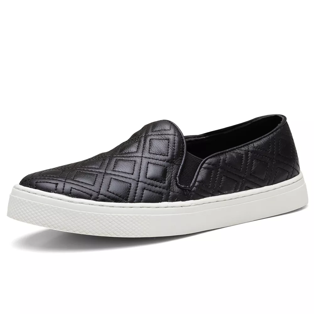 Tênis feminino Pierrô couro legítimo cor preto | Loja Pierrô | Calçados ...