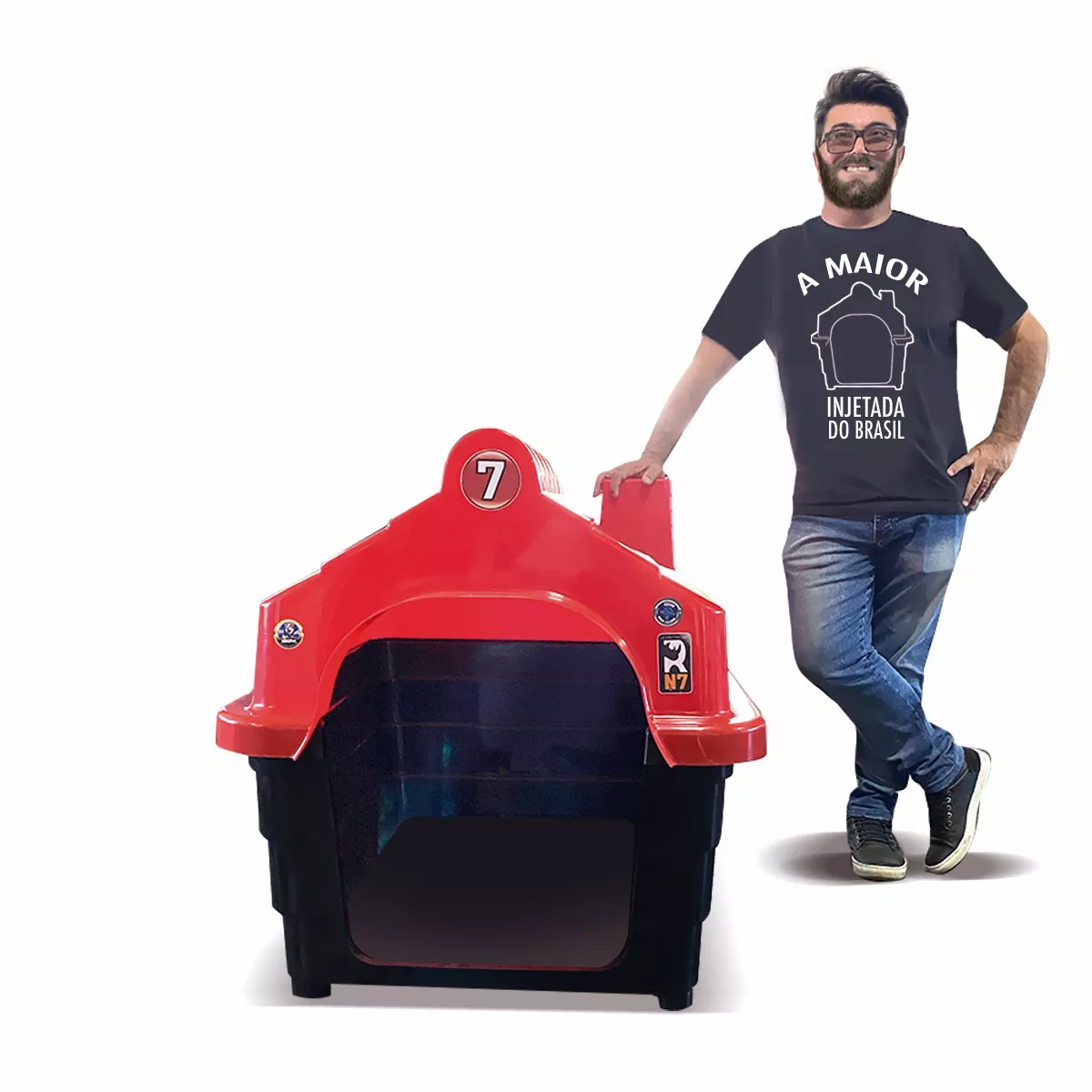 Kit Casa para Cachorros com Porta Ração N7 | MecPet