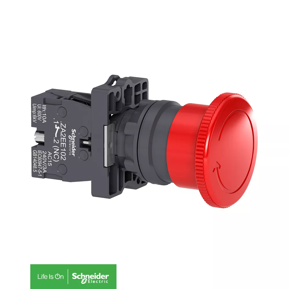 Botão de Emergencia 1NF C/Trava XA2ES542 - Schneider