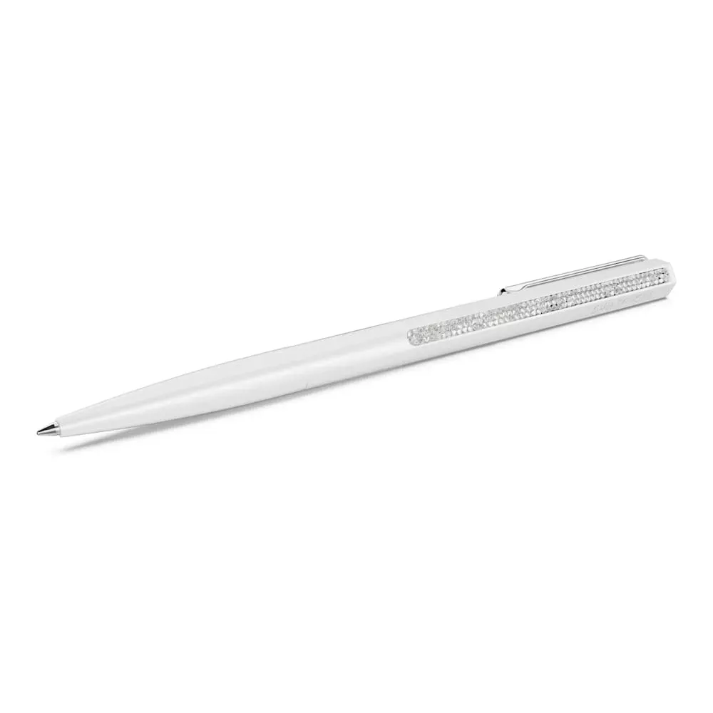 Caneta Swarovski Crystal Shimmer Branco Cromado