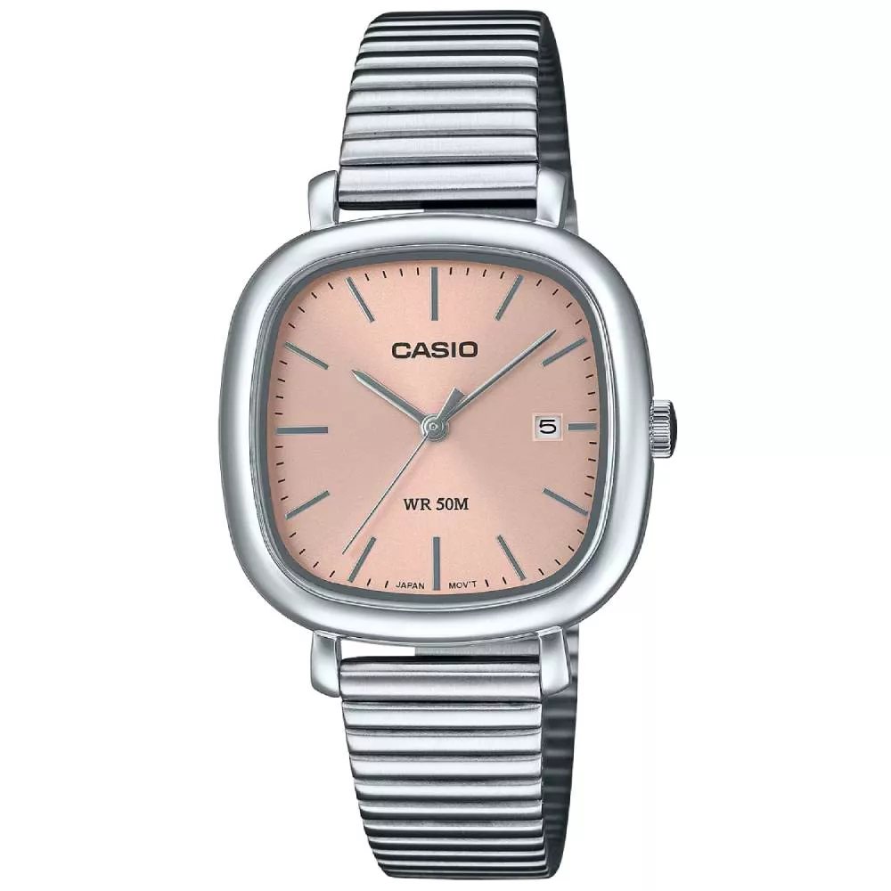 Relógio Casio Feminino Analógico Quadrado Rosé LTP-B166D-4AVDF