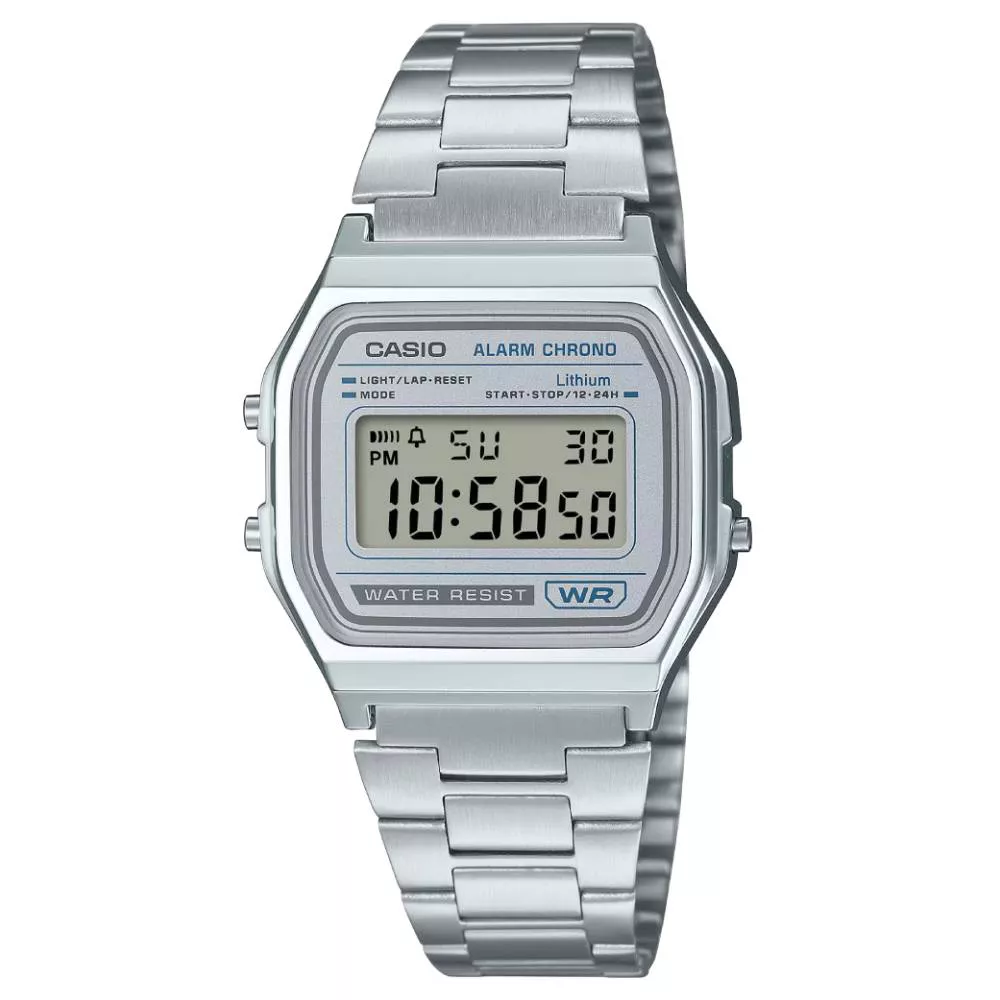 Relógio Casio Vintage Digital Prata A158WEA-7DF