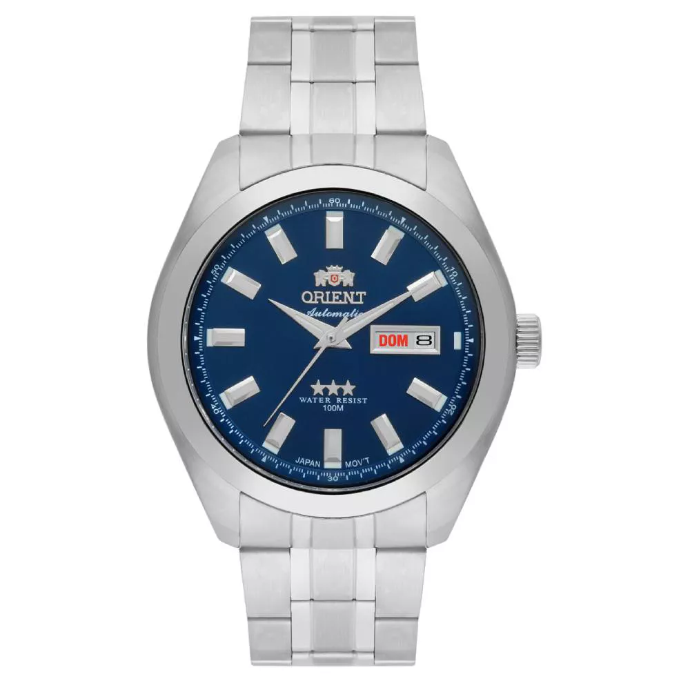 Relógio Orient Masculino 3 Estrelas Automático Azul 469SS075NH