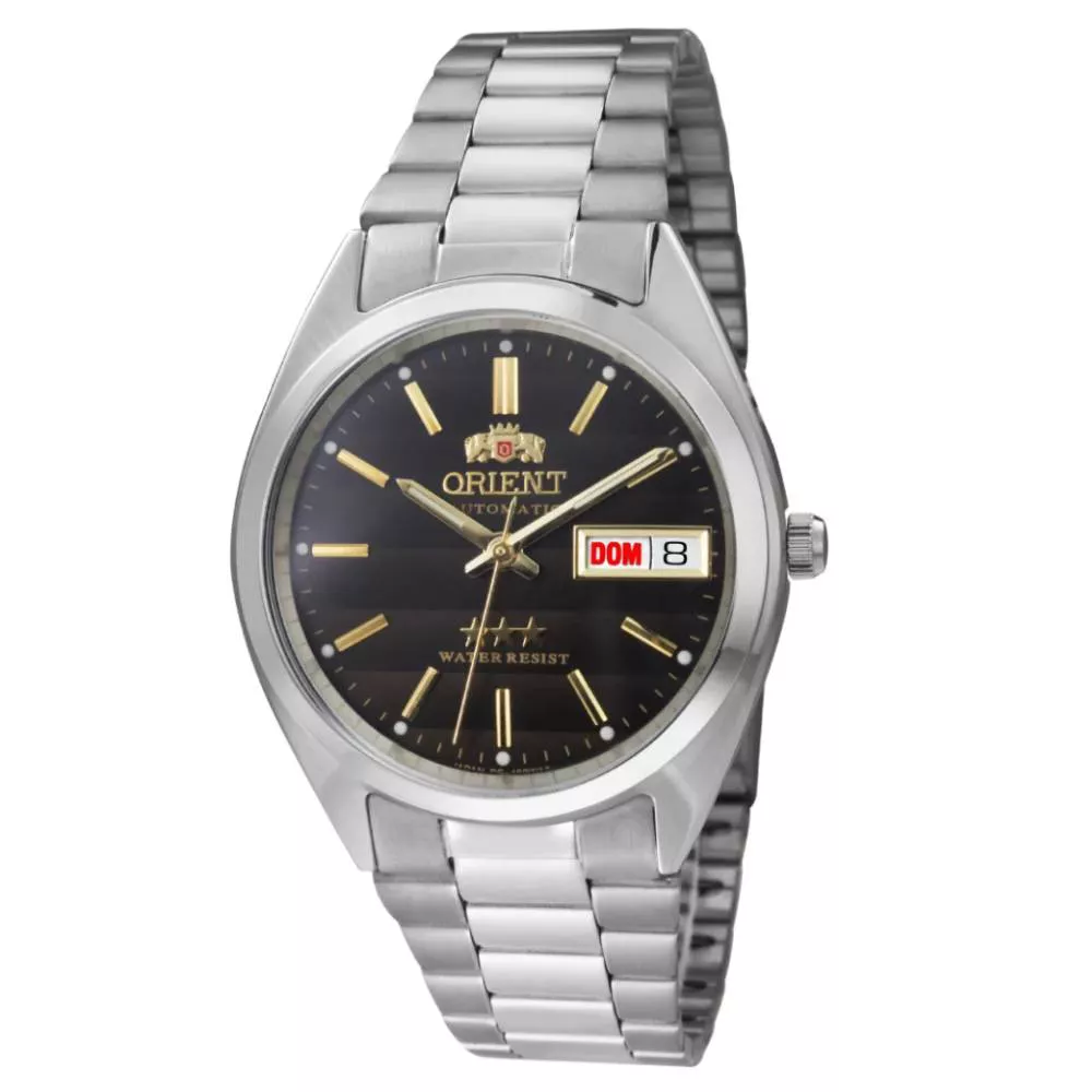 Relógio Orient Automático Aço Mostrador Preto 469WA3NH