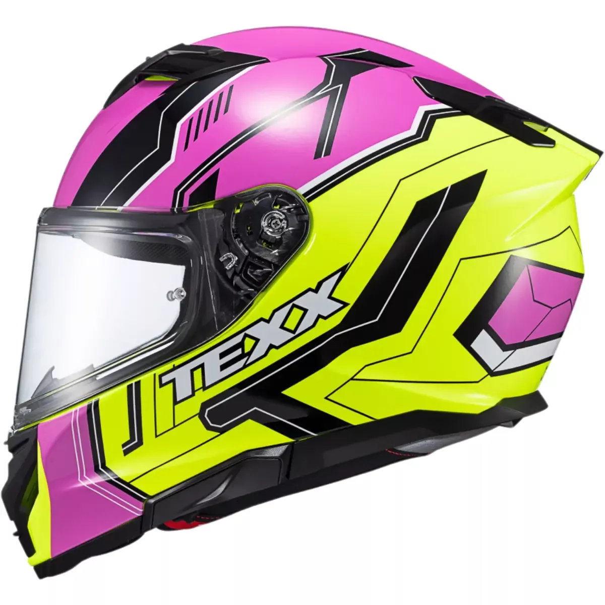 Capacete Texx Kaiman Teaser - Rosa Preto Verde Moto One